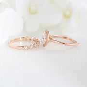2.50CT Vintage Floral Cushion Cut Moissanite Halo Bridal Engagement Ring Set Mapple Gems